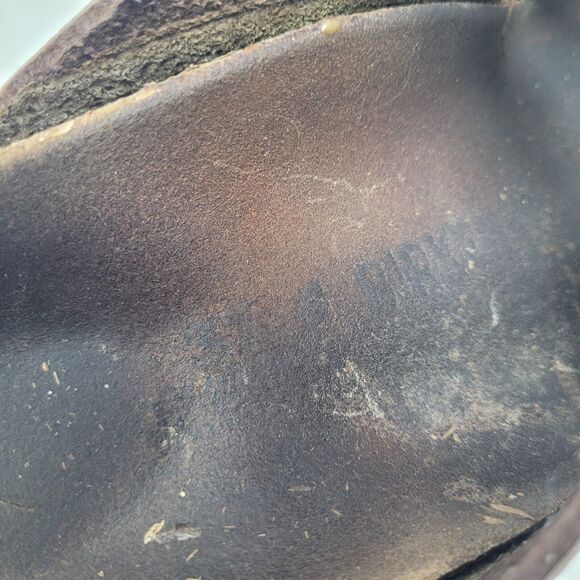 Birkenstock Sandals Womens EU37 US6 Arizona Brown Birko-Flor Slides Comfort - Picture 8 of 11